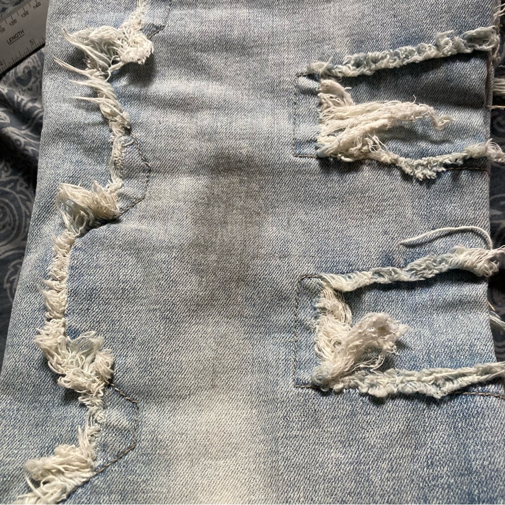 Guapi Jeans Men’s 36x37 Slim Super Stacked Distressed High Rise Blue Celebrity - Picture 8 of 9